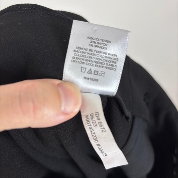 Express Super High Waisted Belted Cargo Pant Black 14 office career utility - Picture 12 of 12